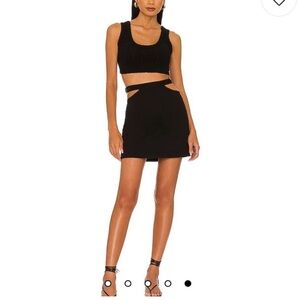 Who What Wear Black Mini  Skirt with cut out Design for Night Out